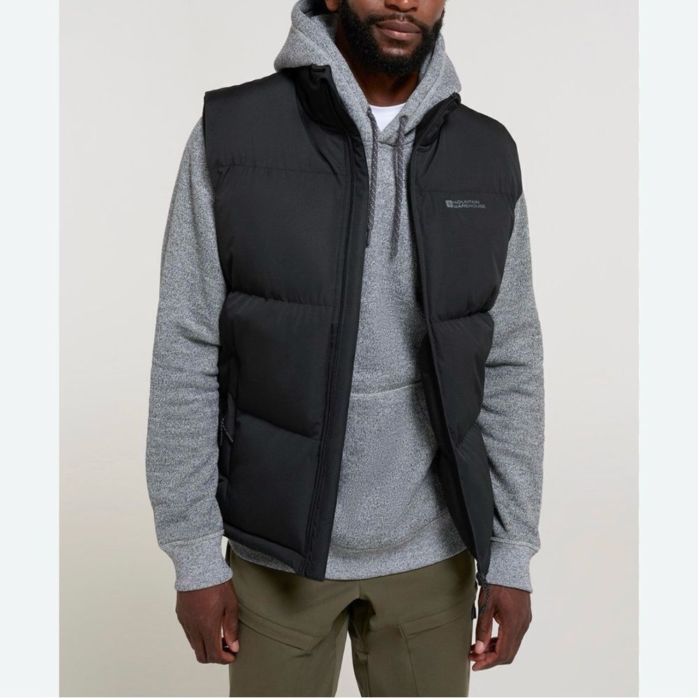Mountain Warehouse Rock Insulated Puffer Black Zip Vest